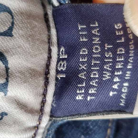 Land's End blue jeans relaxed fit traditional waist size 18P - Picture 3 of 11